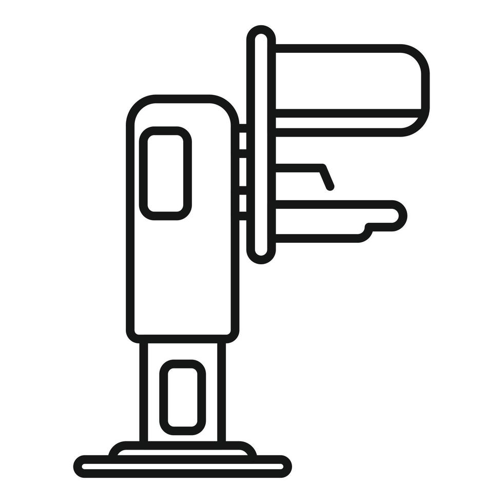 Clinic mammography machine icon outline vector. Patient lab vector