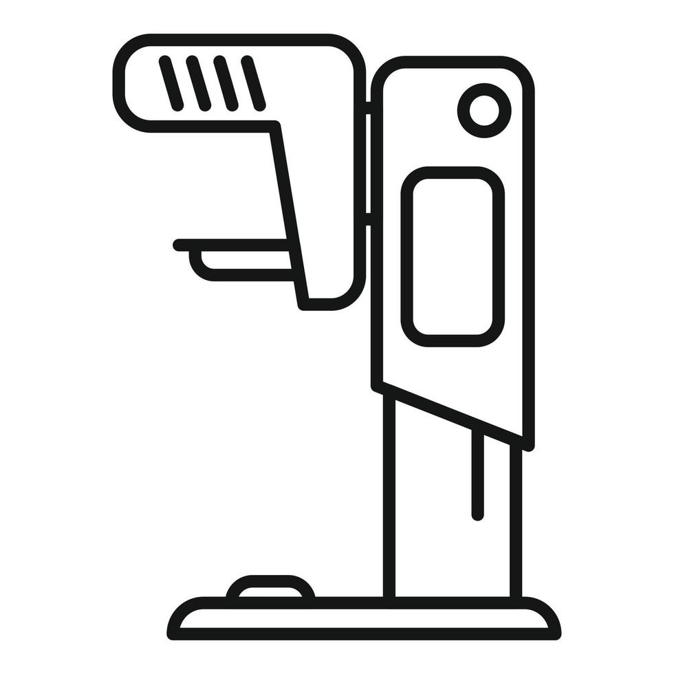 Female mammography machine icon outline vector. Clinic patient vector