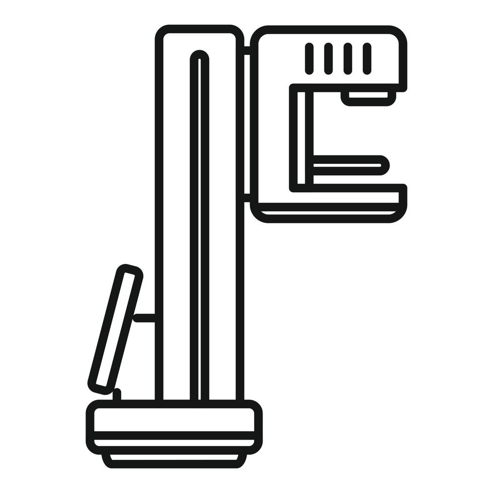 Oncology mammography machine icon outline vector. Breast cancer vector