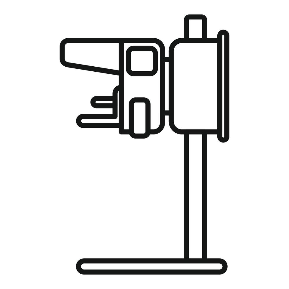Patient mammography machine icon outline vector. Breast cancer vector