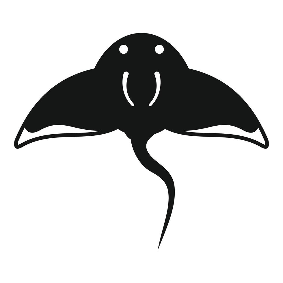 Stingray animal icon simple vector. Fish ray vector