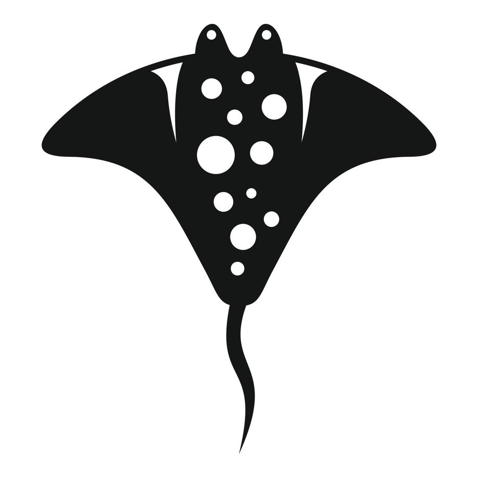 mantarraya icono sencillo vector. mar animal vector