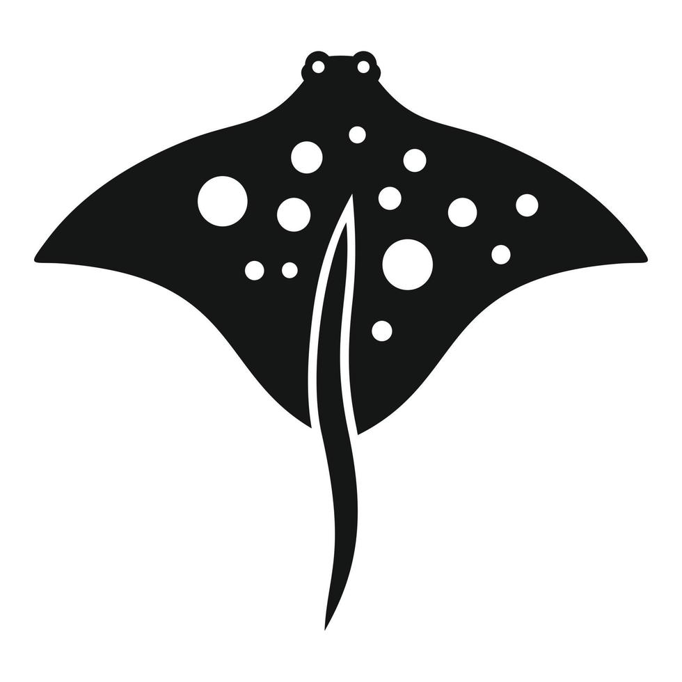 Cute stingray icon simple vector. Fish animal vector