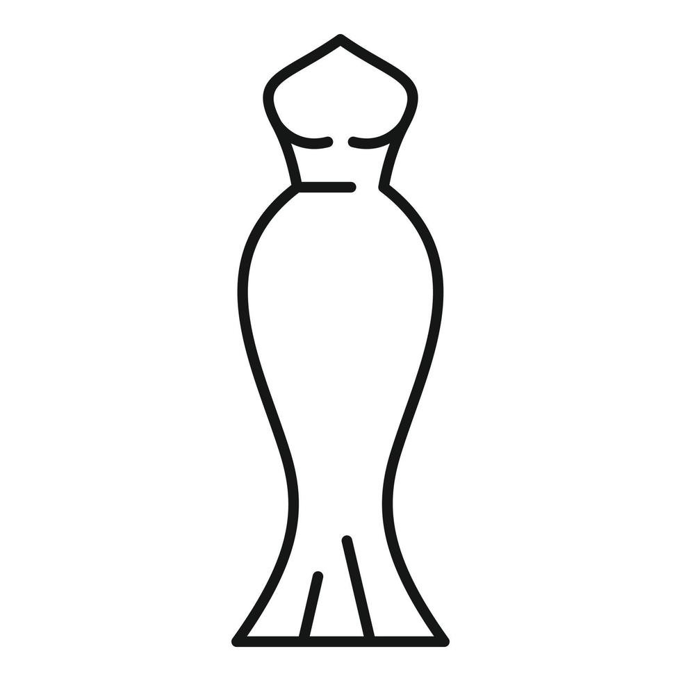 Woman wedding dress icon outline vector. Bridal veil vector