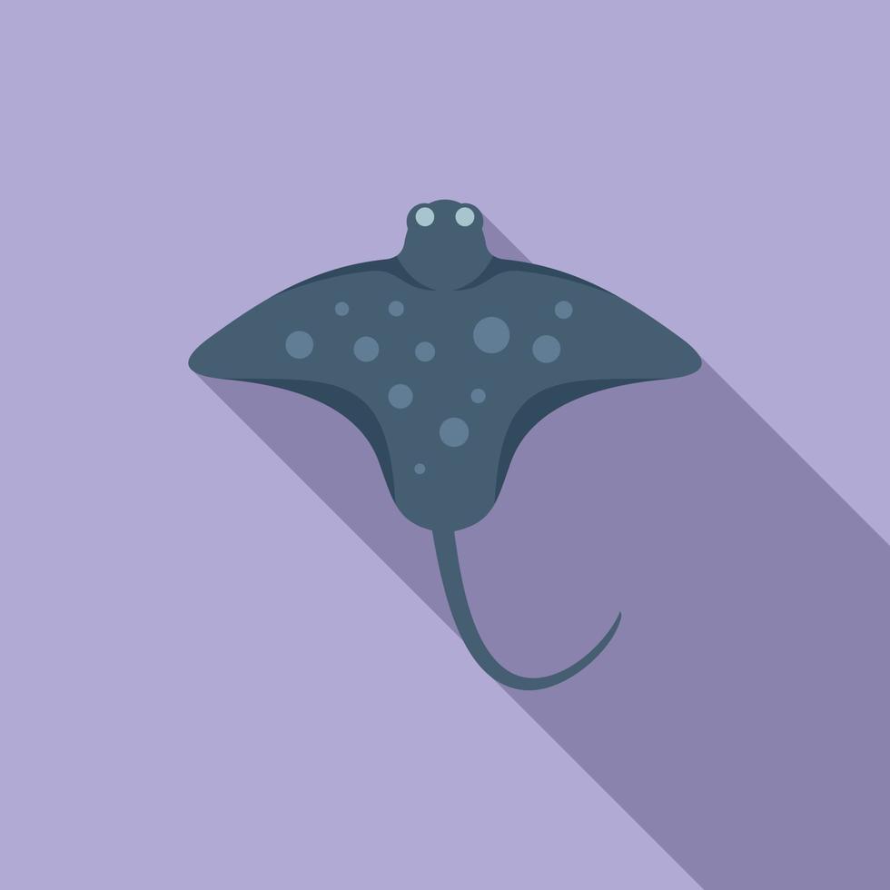 naturaleza mantarraya icono plano vector. animal marina vector