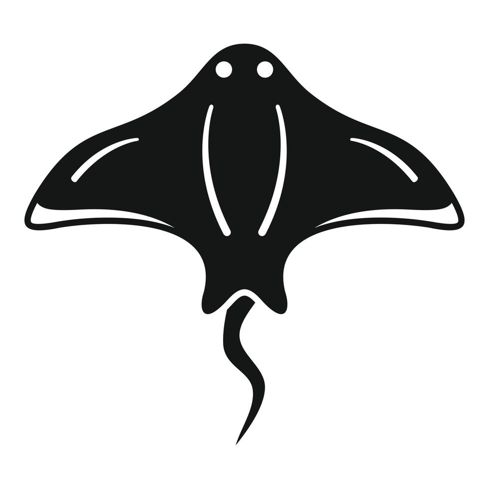 mar mantarraya icono sencillo vector. animal marina vector