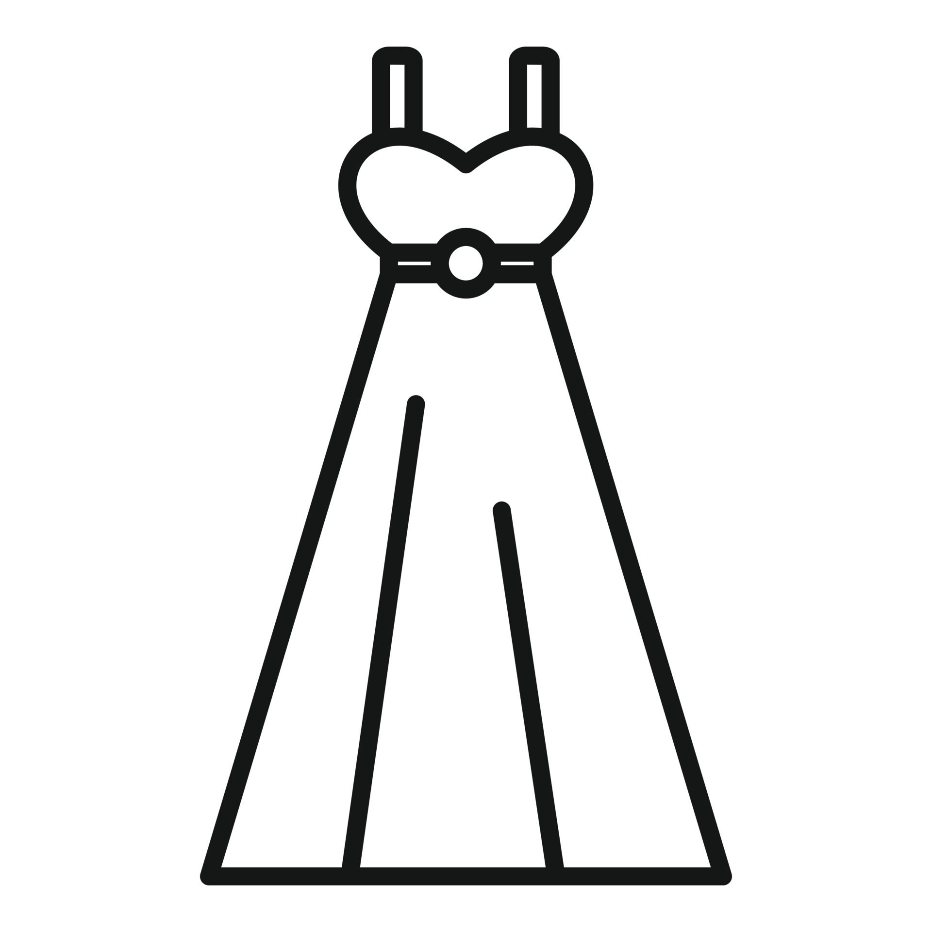 Wedding dress shape icon outline vector. Bridal veil 20265943 Vector