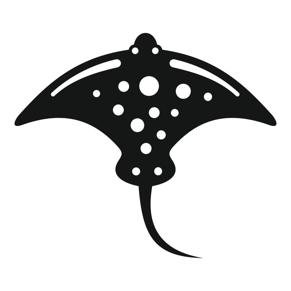 marina mantarraya icono sencillo vector. pescado animal vector
