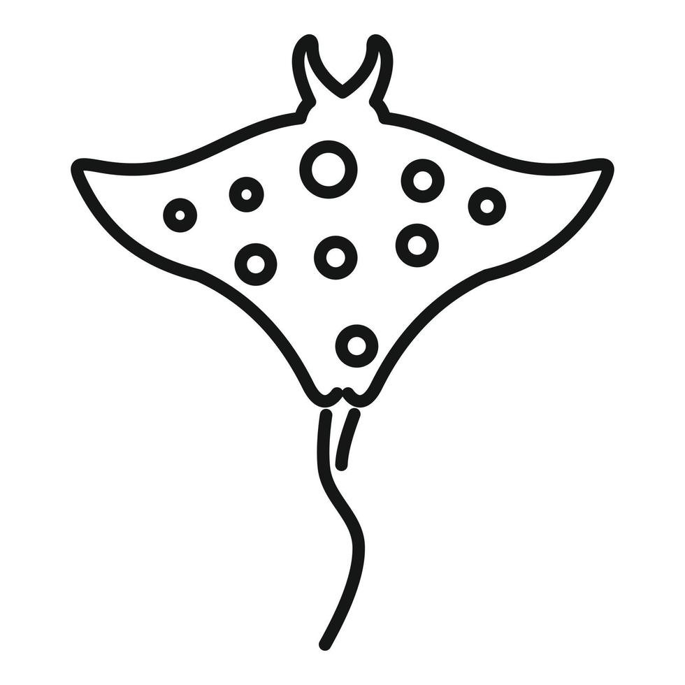 Stingray icon outline vector. Sea animal vector