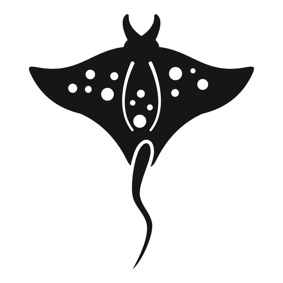 Oceano mantarraya icono sencillo vector. pescado animal vector