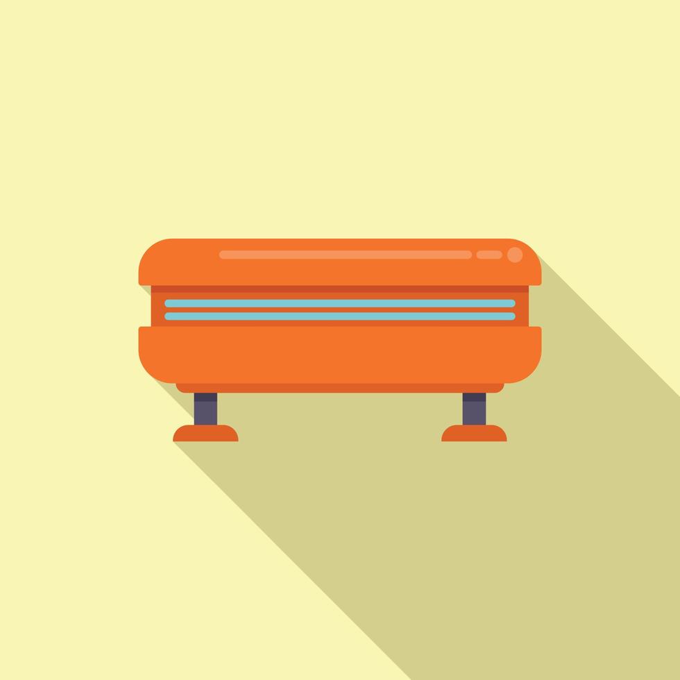 Skin solarium icon flat vector. Tan bed vector