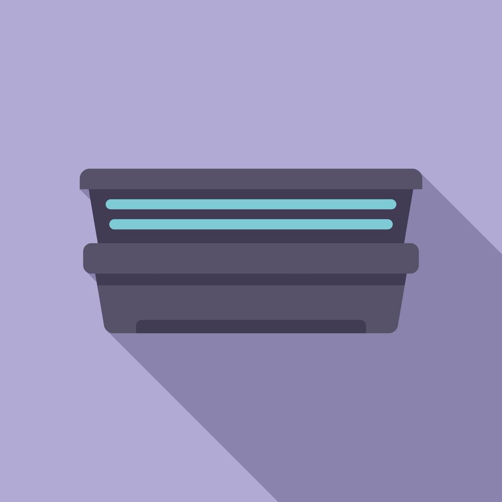 Solarium shape icon flat vector. Spa salon vector