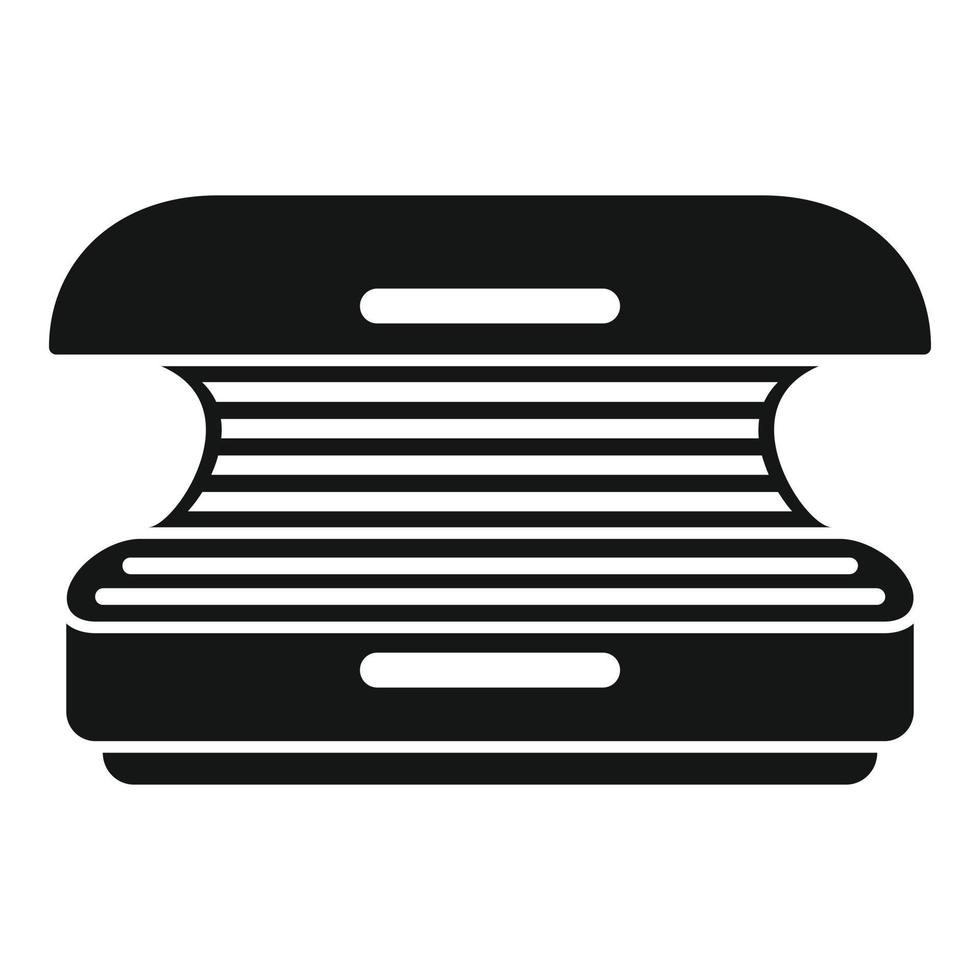 Horizontal solarium icon simple vector. Sun spa vector