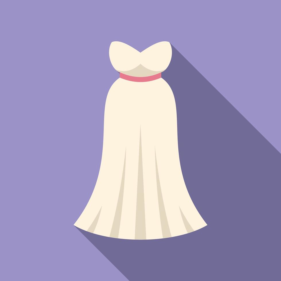 Marriage dress icon flat vector. Woman shower vector