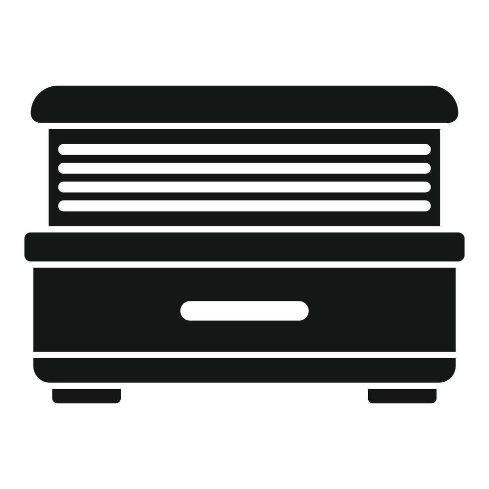 Solarium bed icon simple vector. Spa salon vector