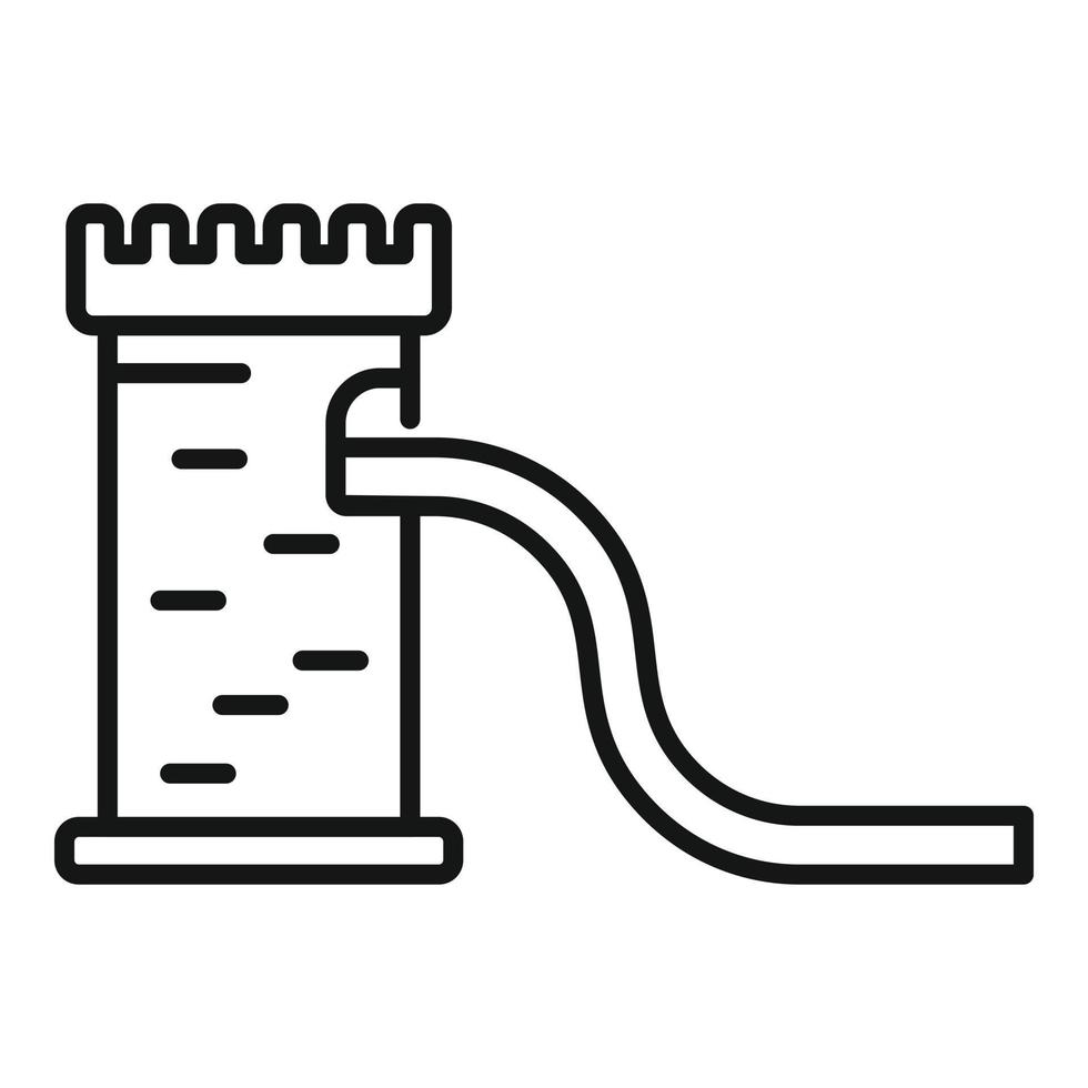 Tower slide icon outline vector. Water park vector