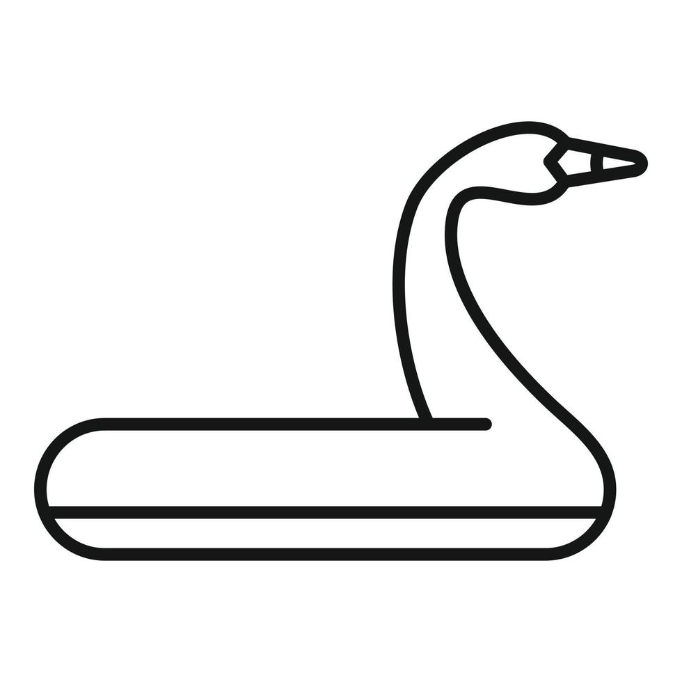 Flamingo inflatable ring icon outline vector. Water park vector