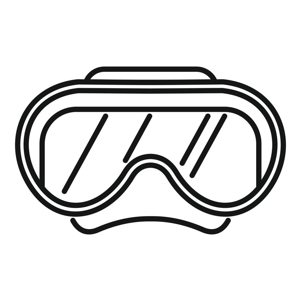 Dive mask icon outline vector. Aqua pool vector