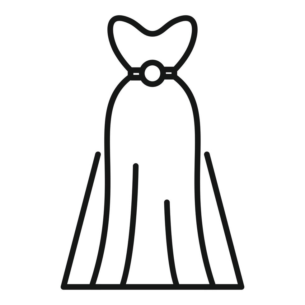 Wedding dress type icon outline vector. Bridal accessories vector