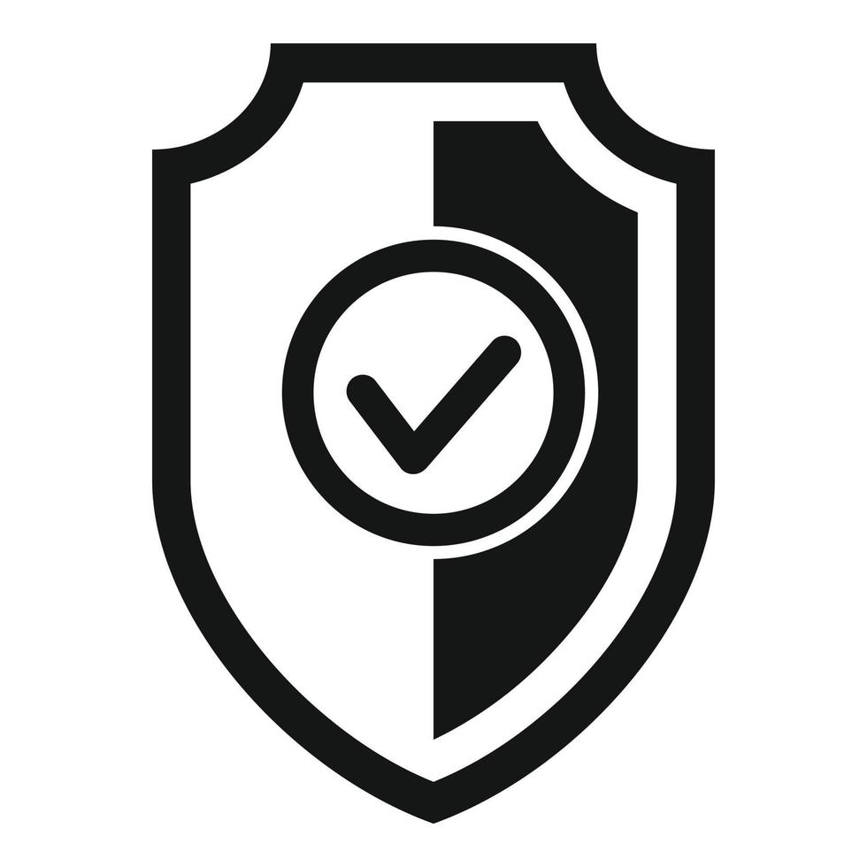 Shield threat icon simple vector. Hacker error vector