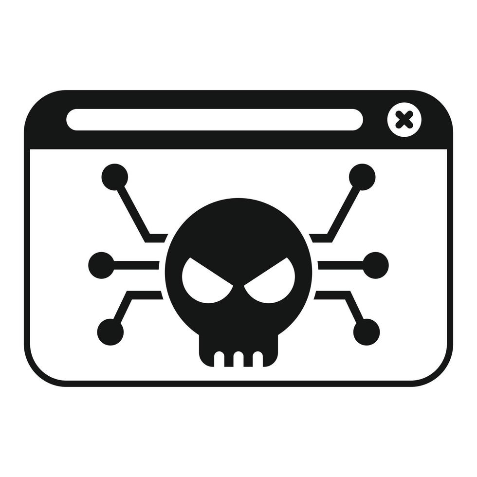 Online virus icon simple vector. Error malware vector