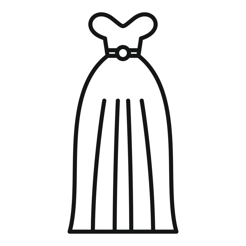 Glamour wedding dress icon outline vector. Bridal accessories vector