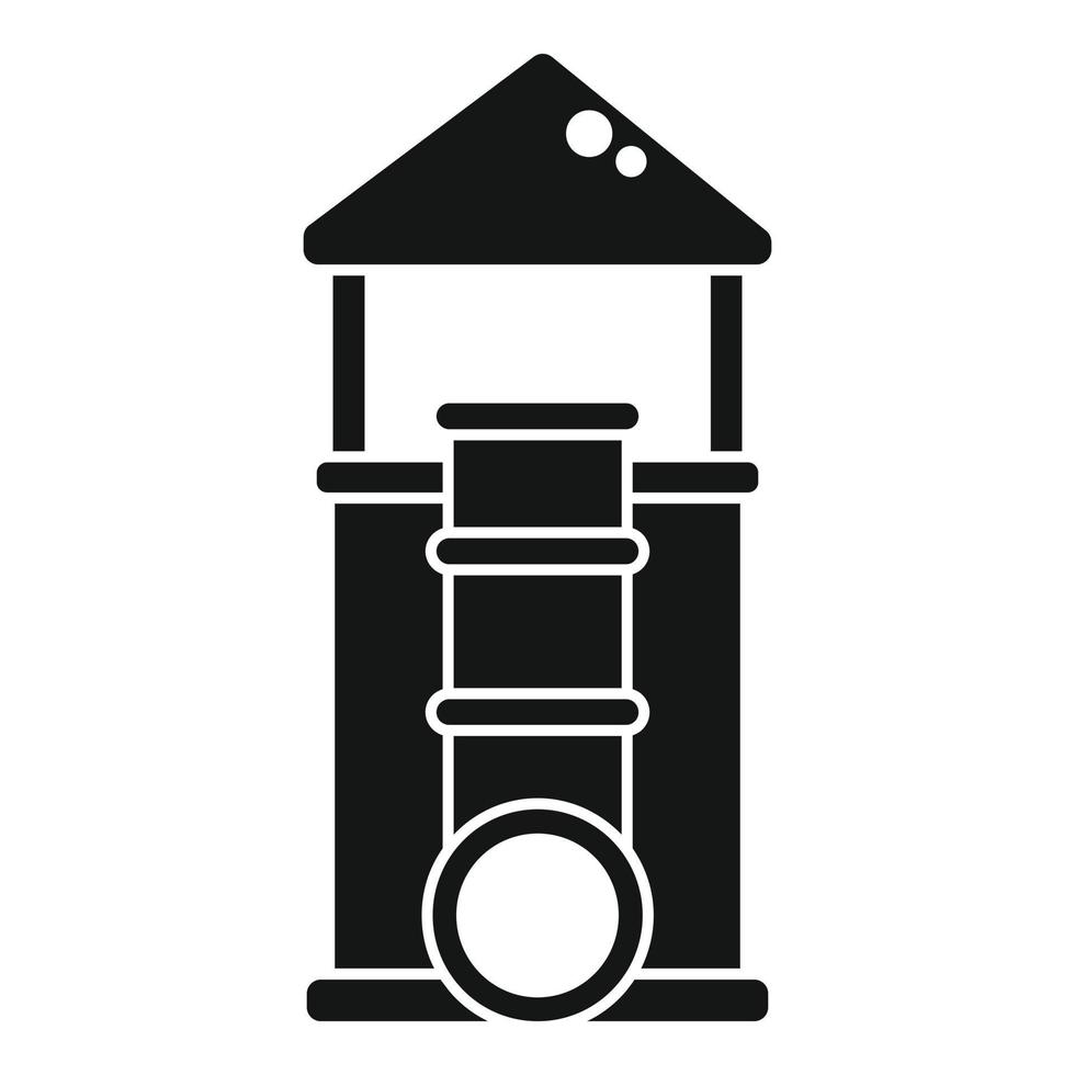 Water park tube tower icon simple vector. Aqua waterpark vector