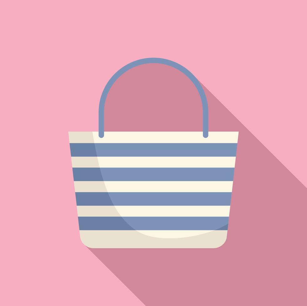 Water park female bag icon flat vector. Slide pool vector