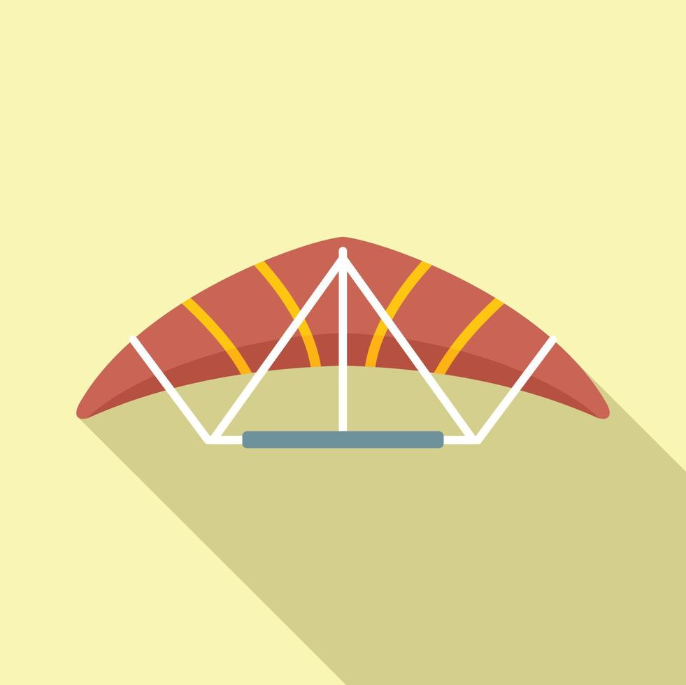 Delta nature icon flat vector. Hang gliding vector