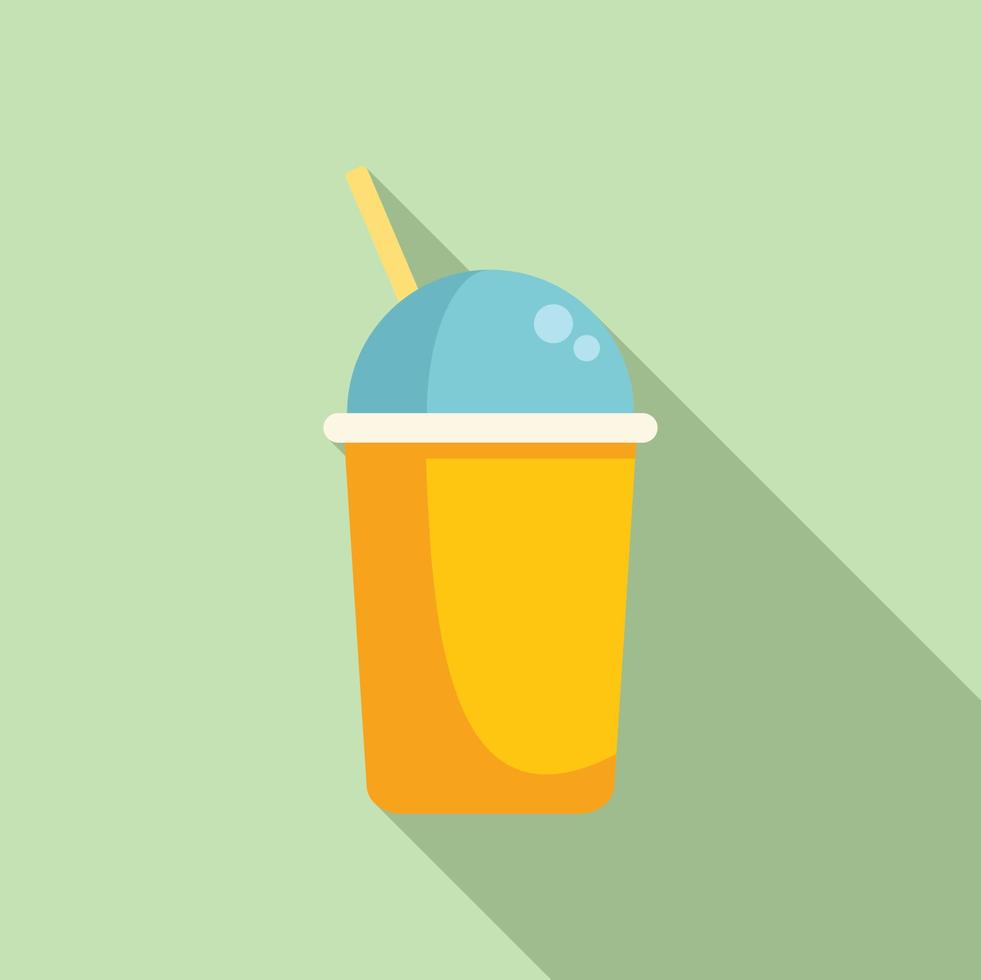 Kid summer cocktail icon flat vector. Water park vector