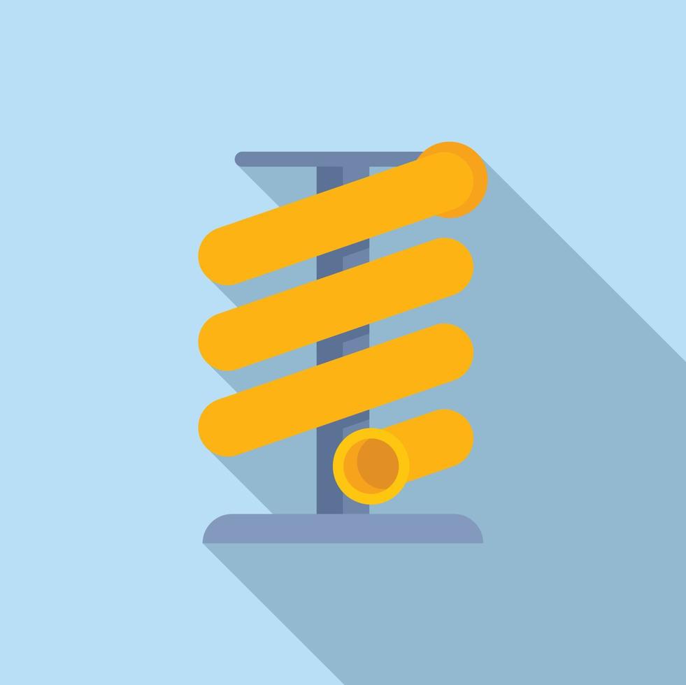 Spiral water tube icon flat vector. Aqua pool vector
