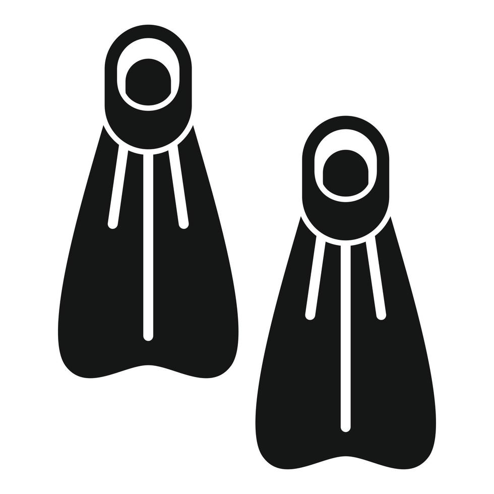 Dive flippers icon simple vector. Pool slide vector