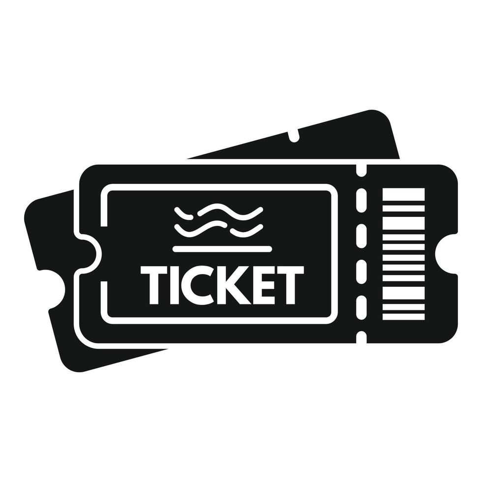 Water park ticket icon simple vector. Aqua pool vector