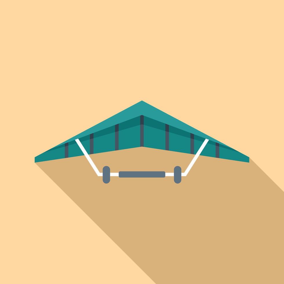 Pilot hang glider icon flat vector. Para air vector