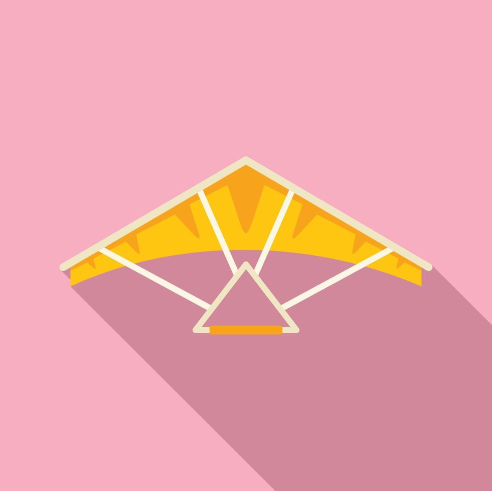 Wind hang glider icon flat vector. Para air vector