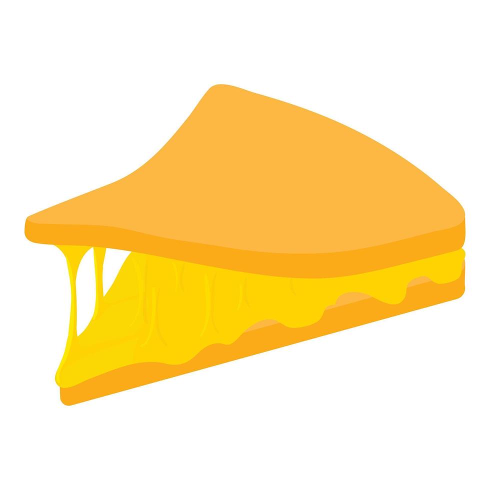 Grilled cheese icon isometric vector. Hot homemade mozzarella cheese sandwich vector