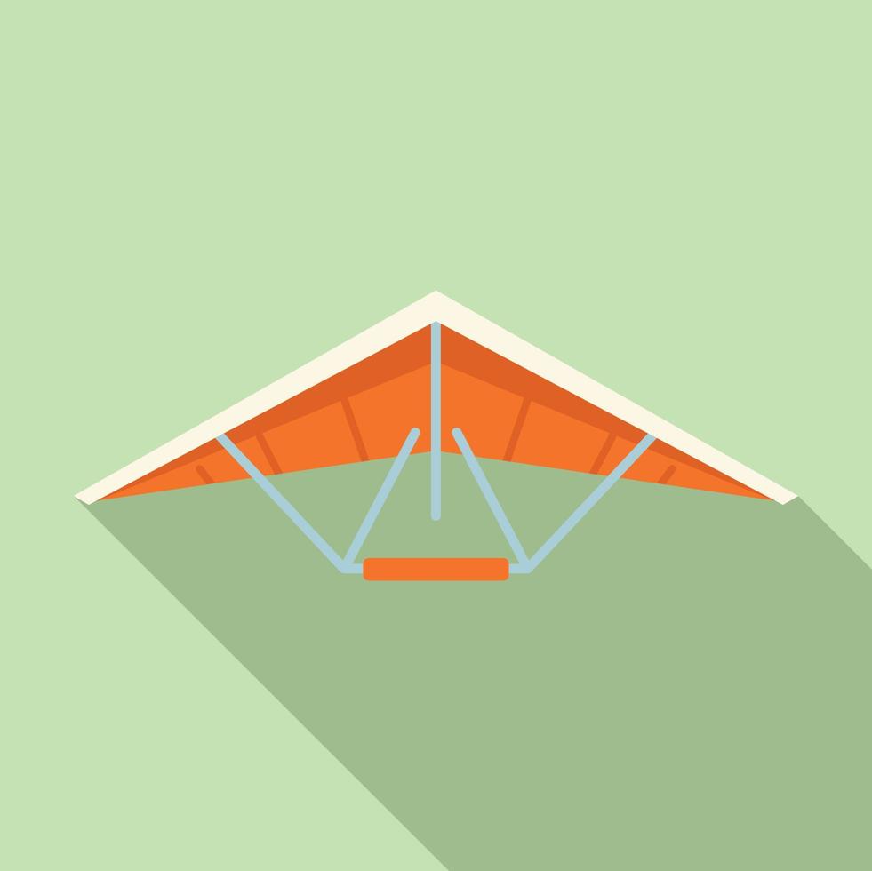 Flight hang glider icon flat vector. Air para vector