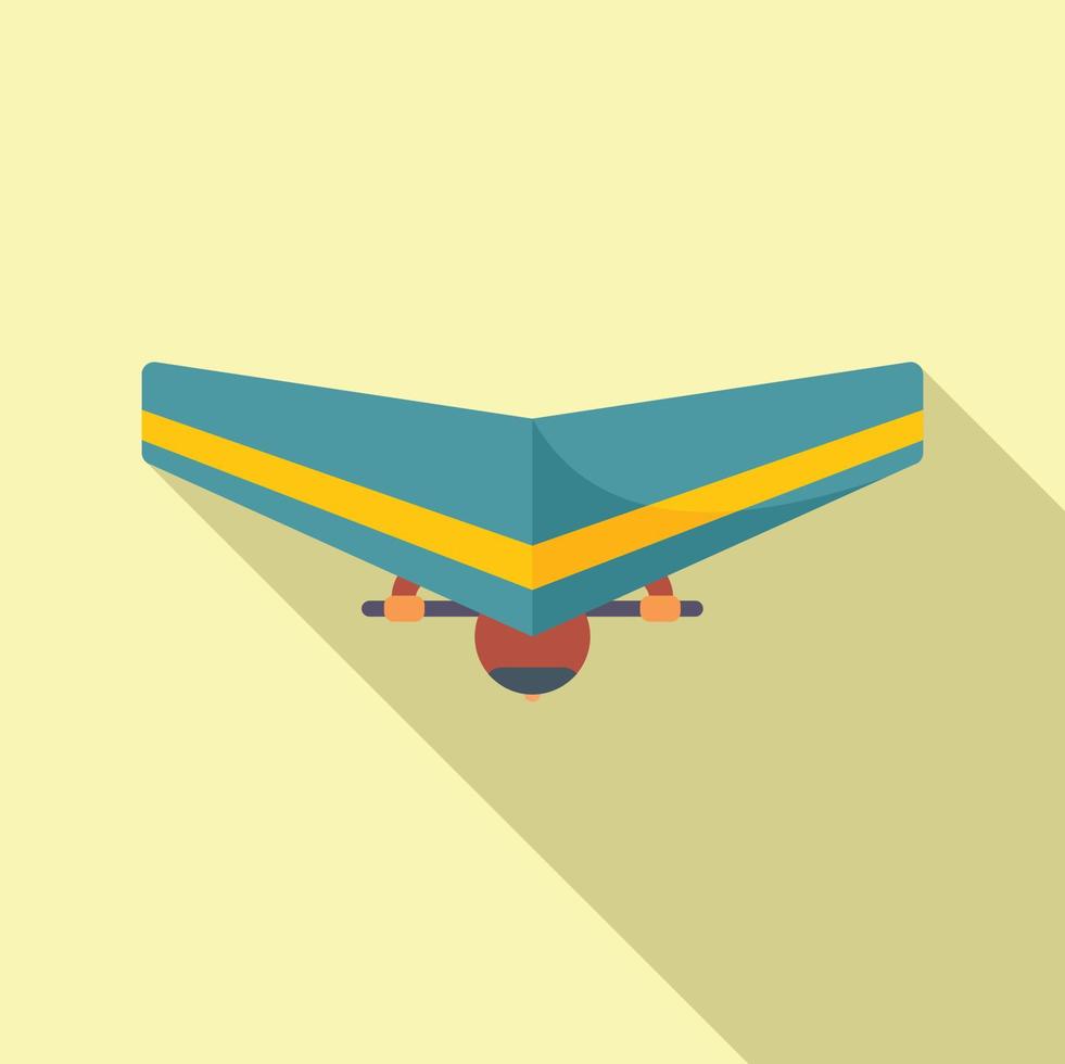 Sky hang glider icon flat vector. Para gliding vector