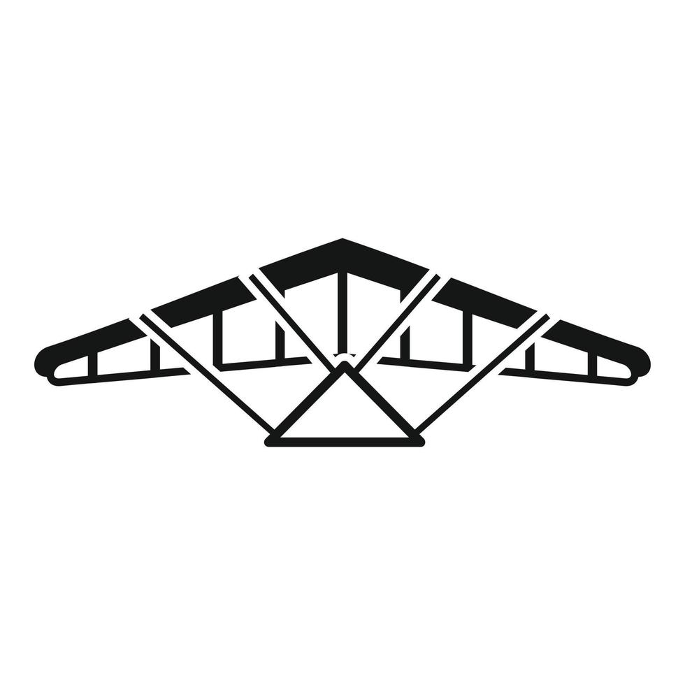 Glider aerodynamics icon simple vector. Para air vector