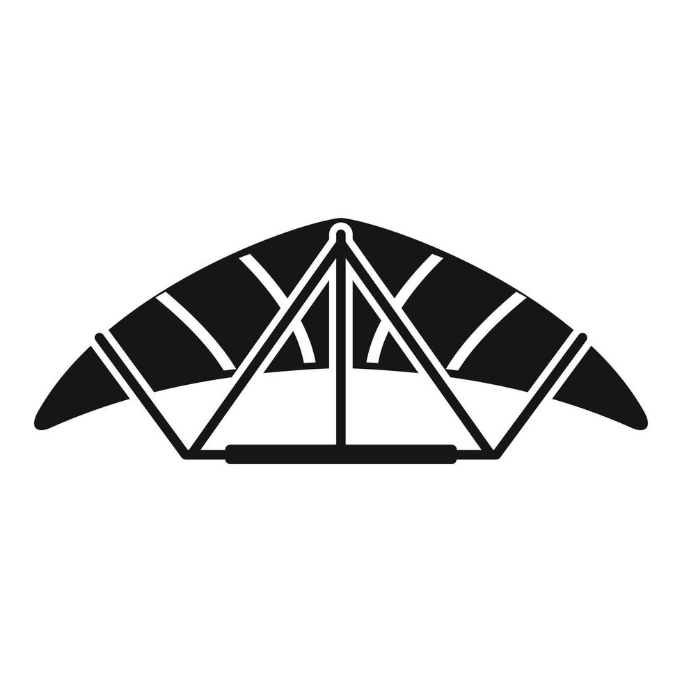 Flying hang glider icon simple vector. Sky man vector