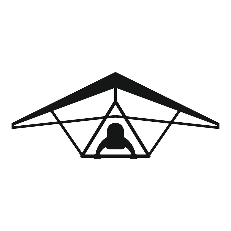 Sky hang glider icon simple vector. Para gliding vector