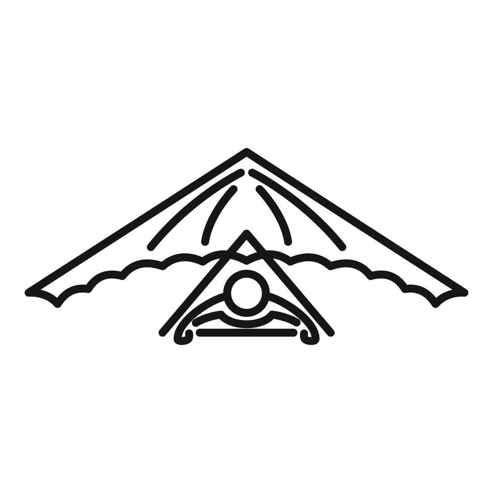 Wind hang glider icon outline vector. Para air vector