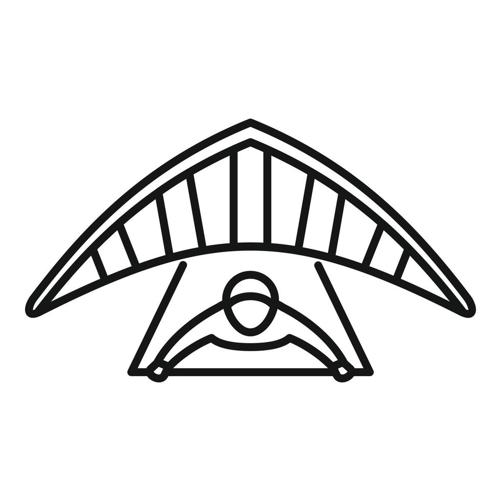 Pilot hang glider icon outline vector. Para air vector