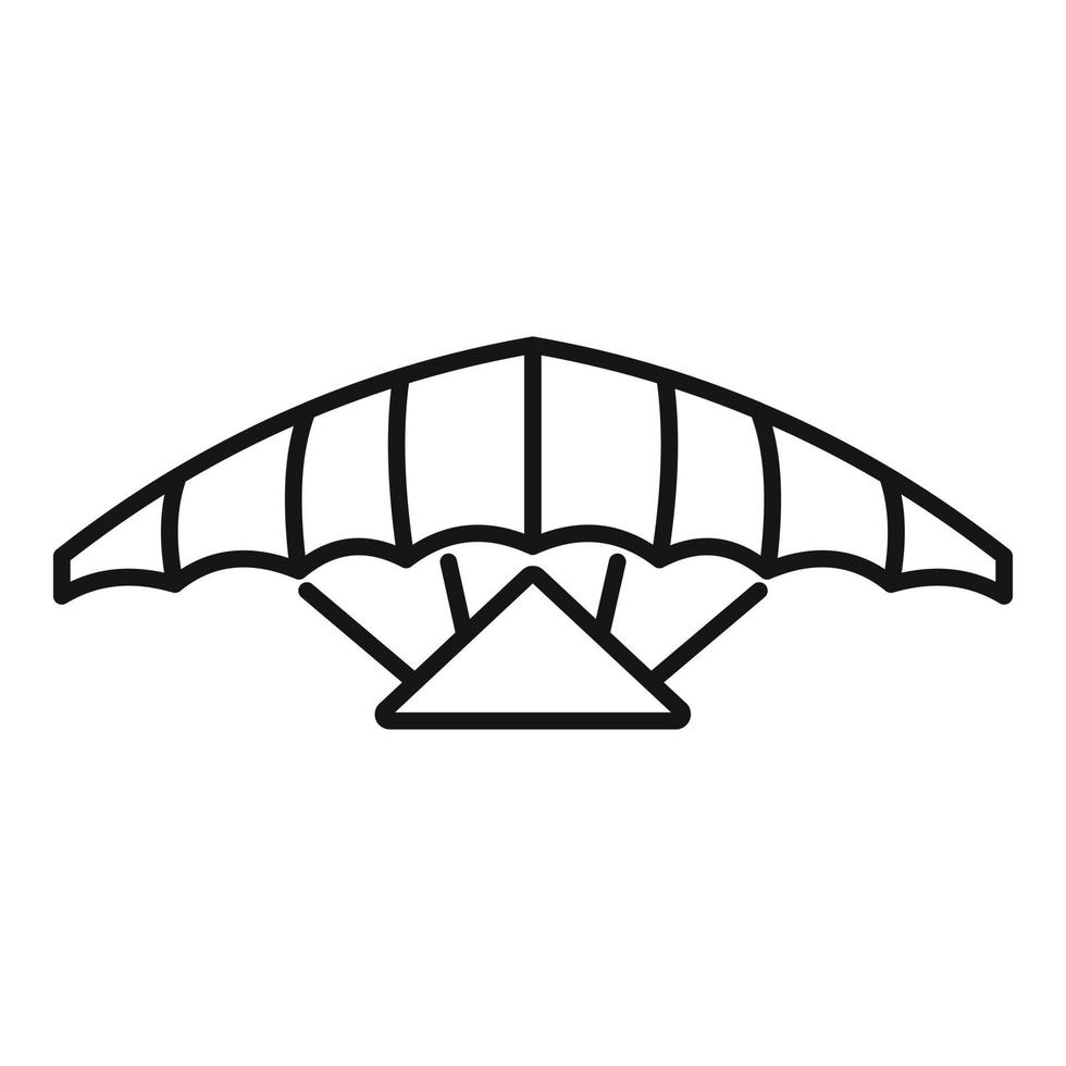 Flight hang glider icon outline vector. Air para vector