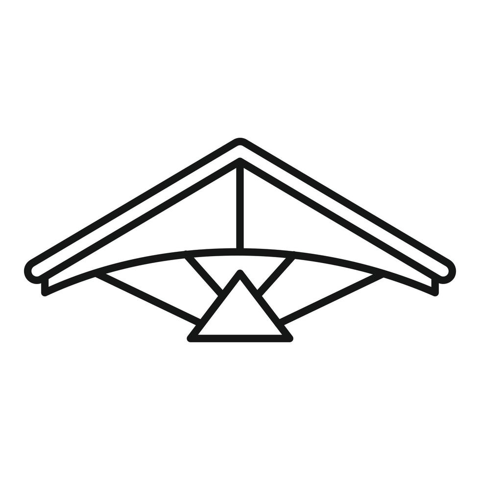 Wing hang glider icon outline vector. Para air vector