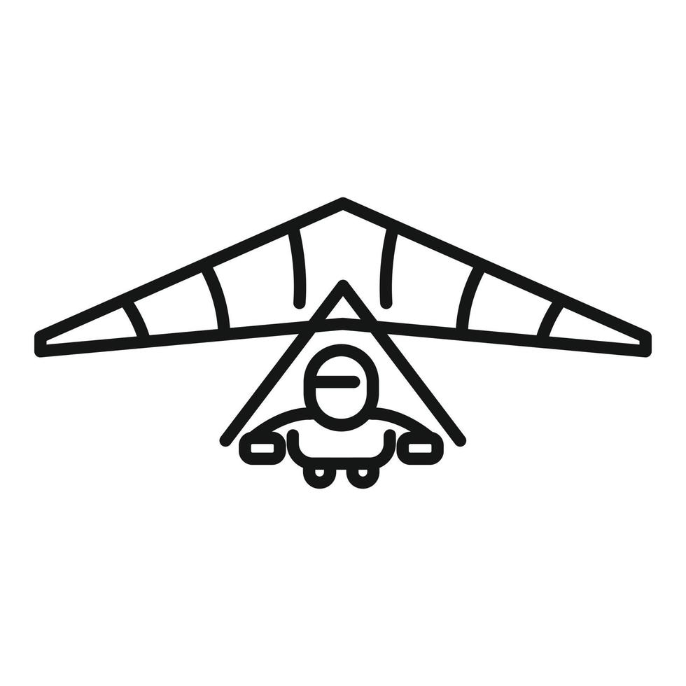 Delta nature icon outline vector. Hang gliding vector