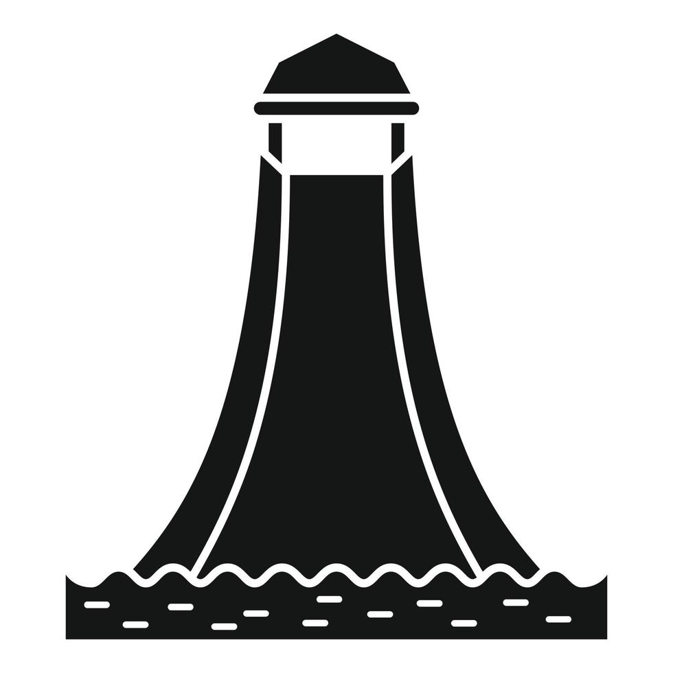 Wide water slide icon simple vector. Aqua pool vector