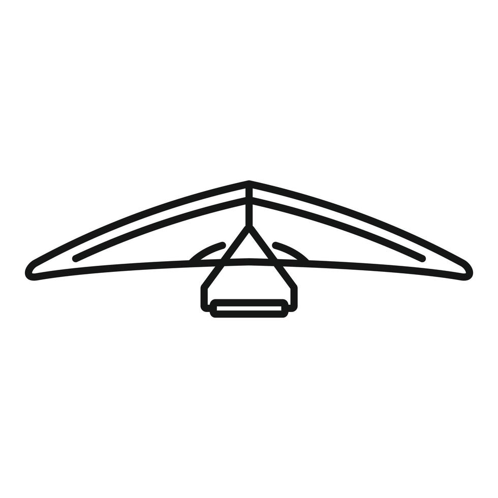 Hangglider icon outline vector. Para air vector