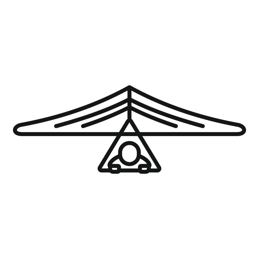 Skydiving fly icon outline vector. Hang glider vector