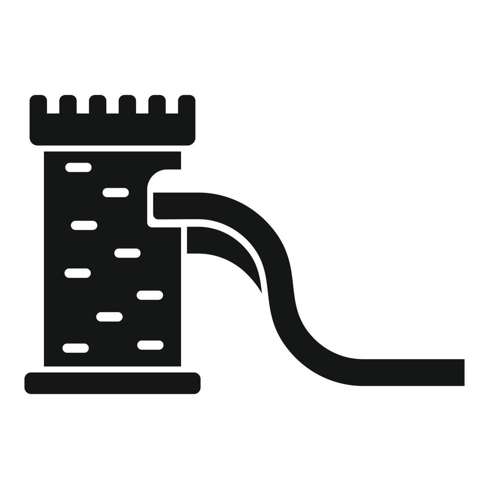 Tower slide icon simple vector. Water park vector